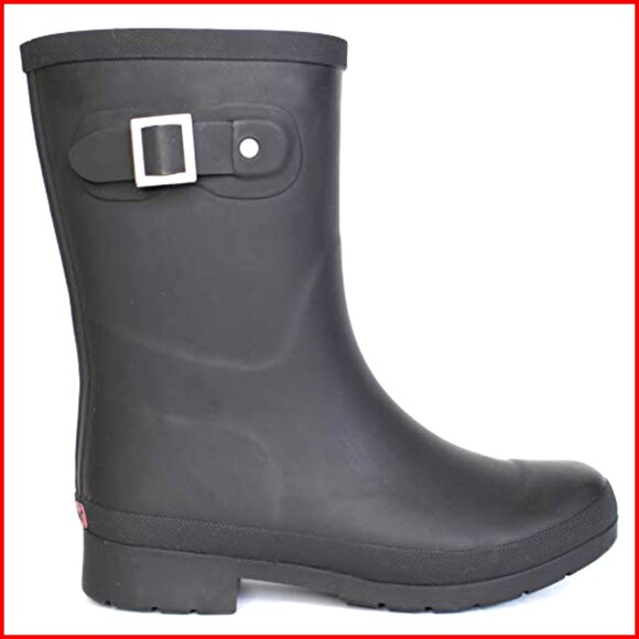 Mid-Height Waterproof Rain Boots with Memory Foam Insole, All-Day Comfort - Picture 2 of 7